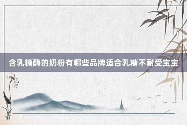 含乳糖酶的奶粉有哪些品牌适合乳糖不耐受宝宝